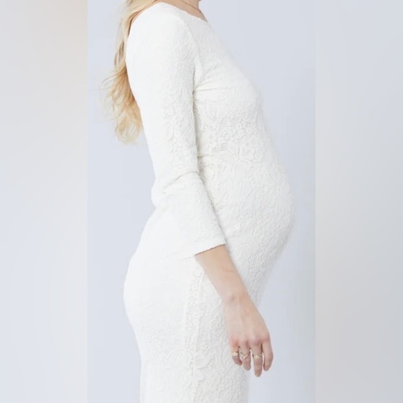Maternity Dress by INGRID+ISABEL
LACE COLUMN DRESS Size S Wedding Formal Lace - Picture 1 of 8